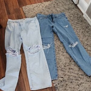 PacSun Blue Boyfriend Jeans Modern Distressed Style